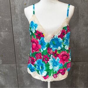 Victoria's Secret Vibrant Floral Camisole - Pink, Blue, Green